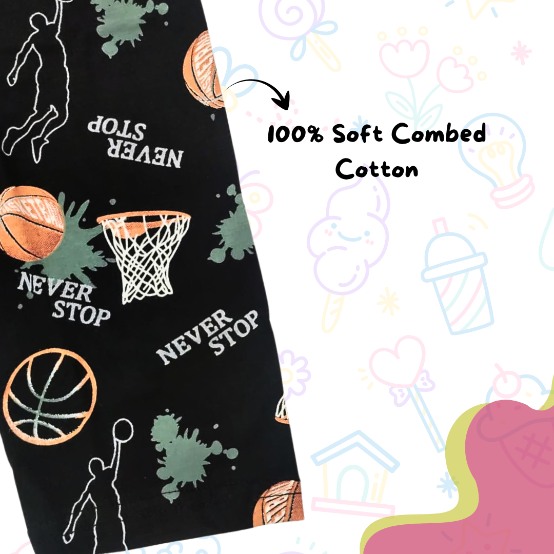 Pack of 5 Kids Cotton Track Pants | Soft & Breathable Pajamas (0โ3 Years)