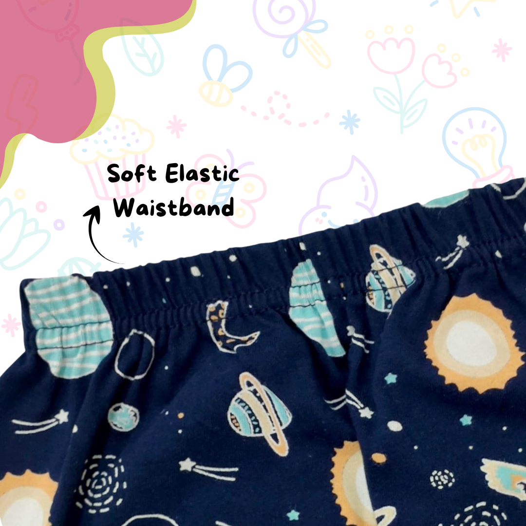 Pack of 5 Kids Cotton Track Pants | Soft & Breathable Pajamas (0–3 Years)